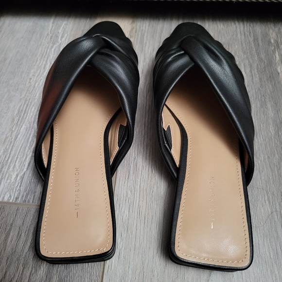 NEW 14th & Union Knotted Black Mules - Picture 4 of 6